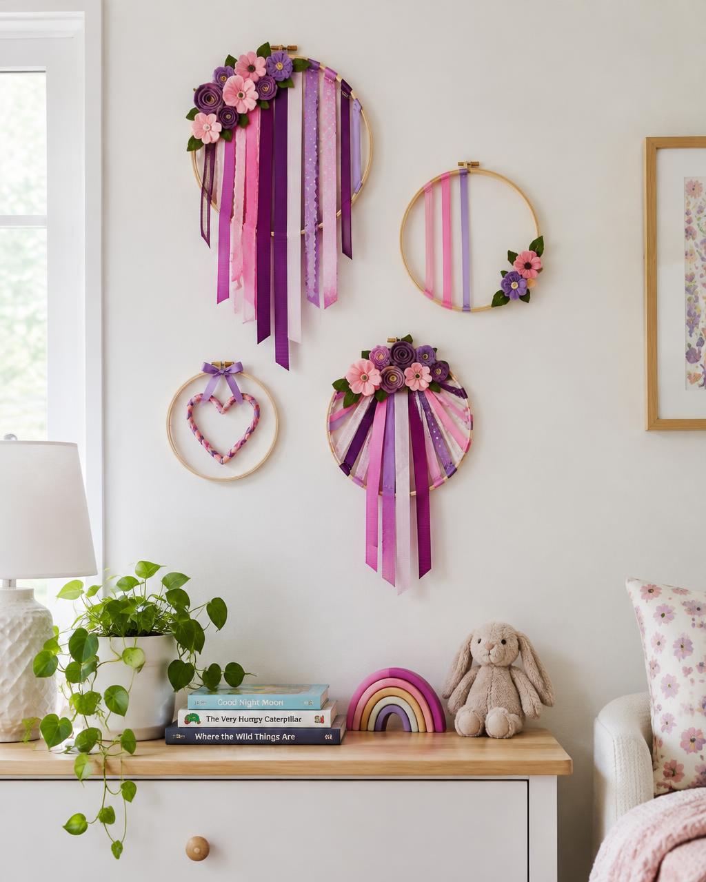 Lilac Ribbon Hoop Set
