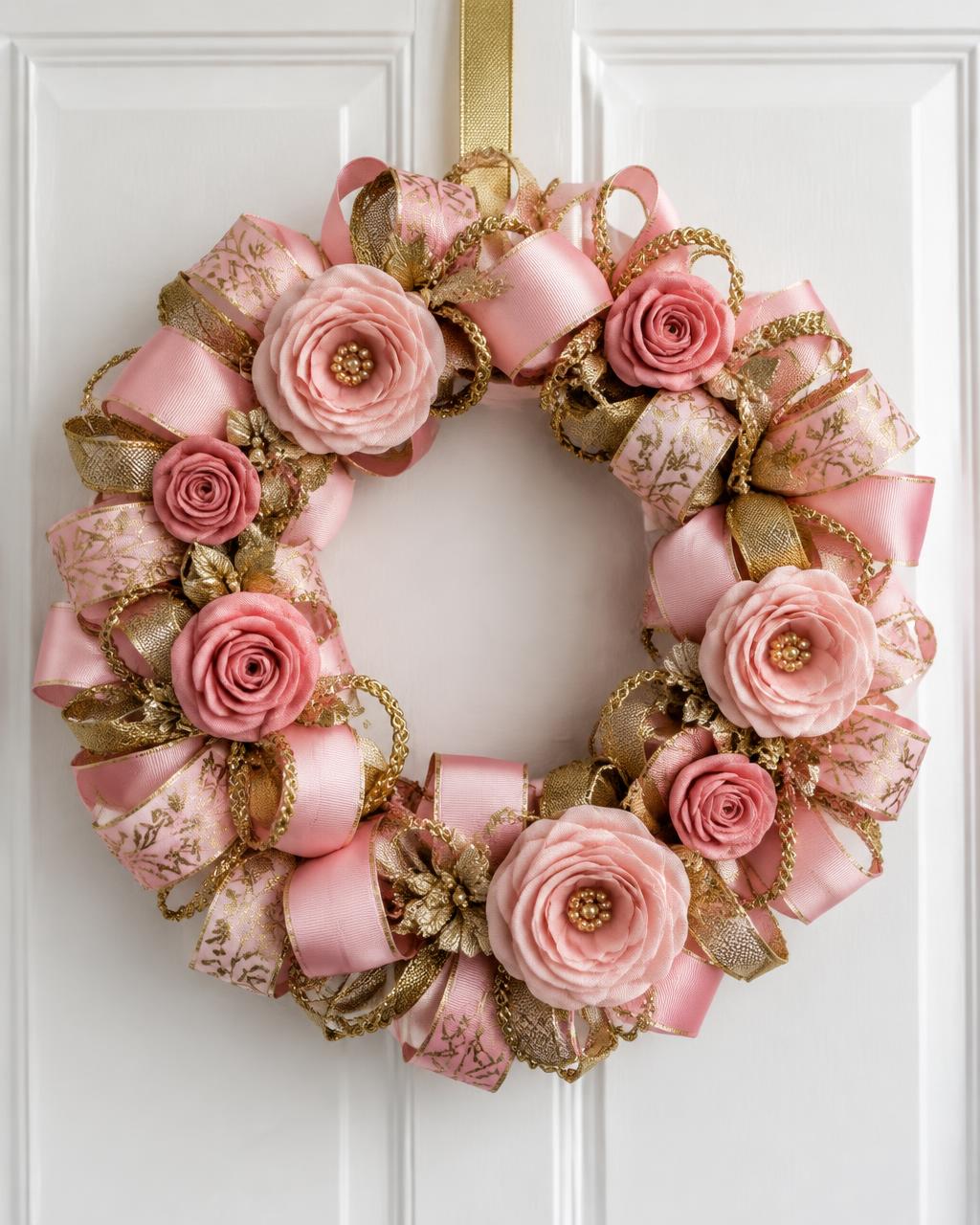 Pink & Gold Wreath